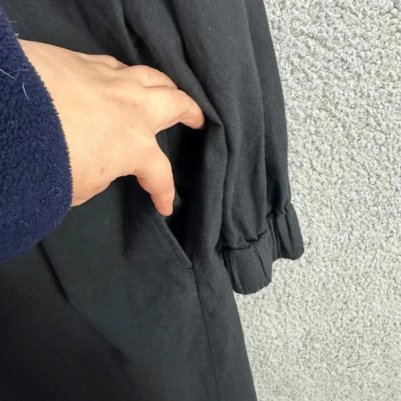 Frank and Oak shift dress womens XXS black oversized hidden button lagenlook art - Picture 7 of 11